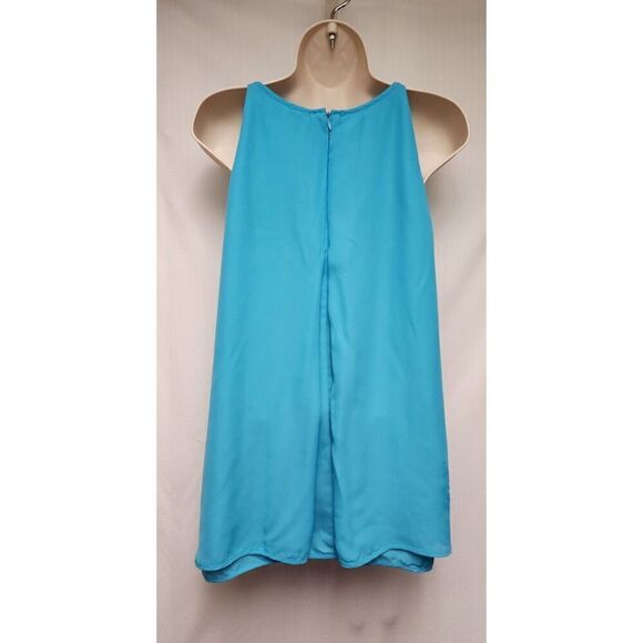 Violet + Claire Sky blue Tank Top Blouse Shirt Sleeveless Overlay Size XL - Picture 4 of 7